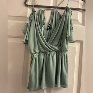 Express light green blouse
